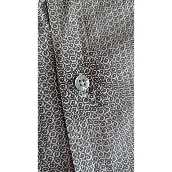 PAUL SMITH Men Dress Shirt Size 39 Classic Fit Geometric Button Up Preppy Italy - Picture 3 of 10